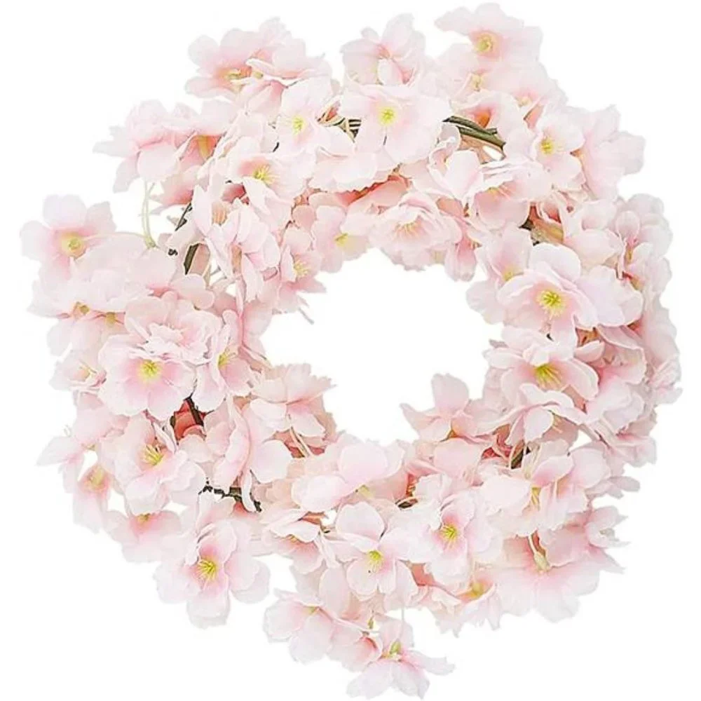 4pcs Artificial Cherry Blossom Flower Vines Garland